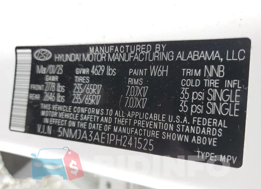 5NMJA3AE1PH241525 Photo# 13