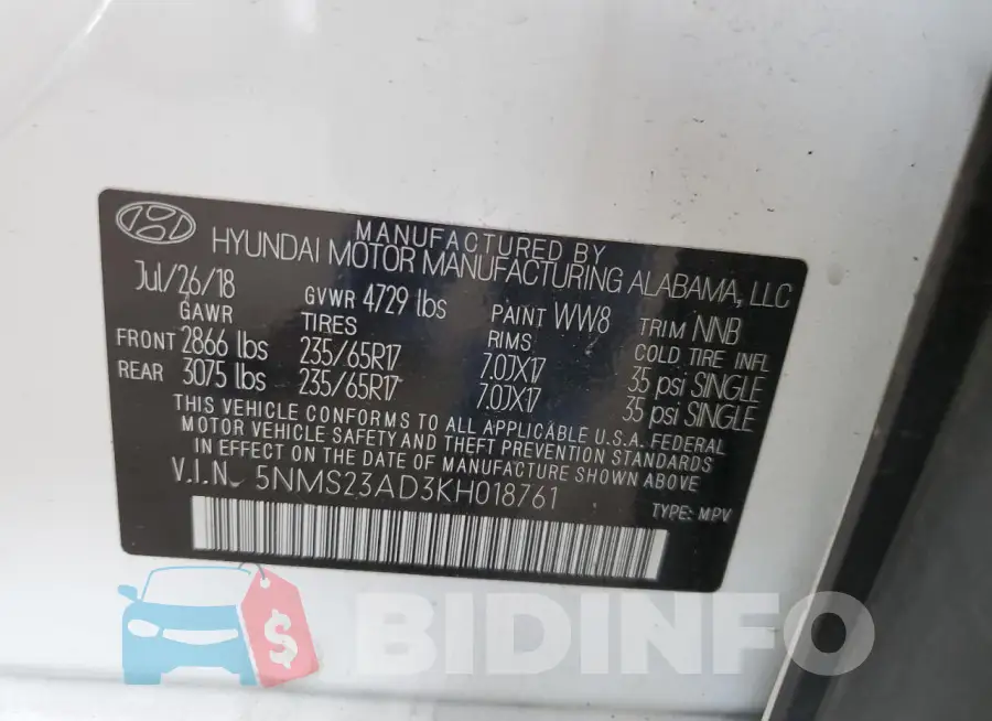 5NMS23AD3KH018761 Photo# 13