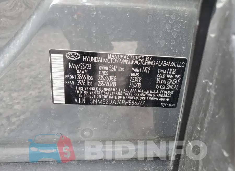 5NMS2DAJ6PH586277 Photo# 14