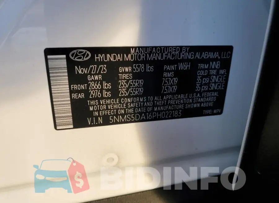 5NMS5DA16PH022183 Photo# 14