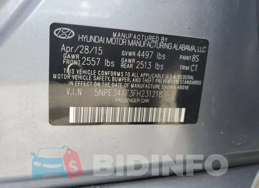 5NPE34AF3FH231218 Photo# 12