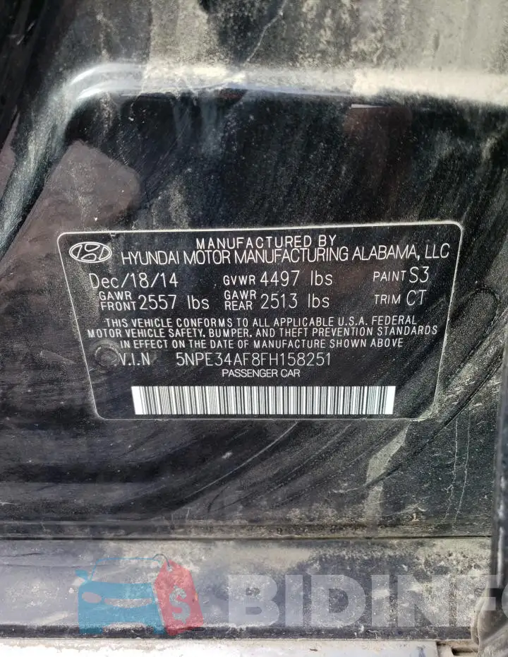 5NPE34AF8FH158251 Photo# 12