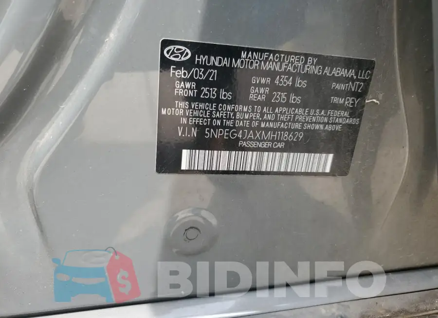 5NPEG4JAXMH118629 Photo# 12