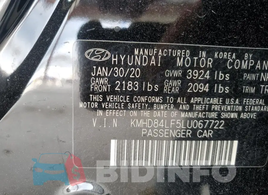 KMHD84LF5LU067722 Photo# 13