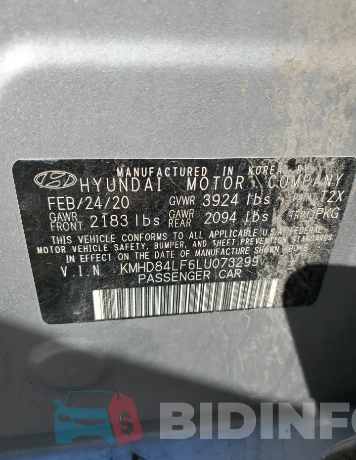 KMHD84LF6LU073299 Photo# 12