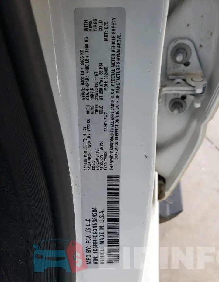 1C6RRFCG3NN384284 Photo# 12