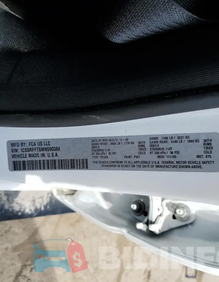 1C6SRFFT6MN590384 Photo# 13