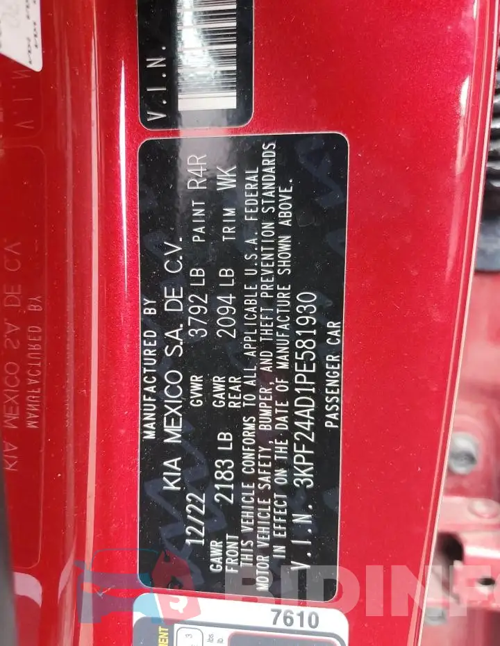 3KPF24AD1PE581930 Photo# 13