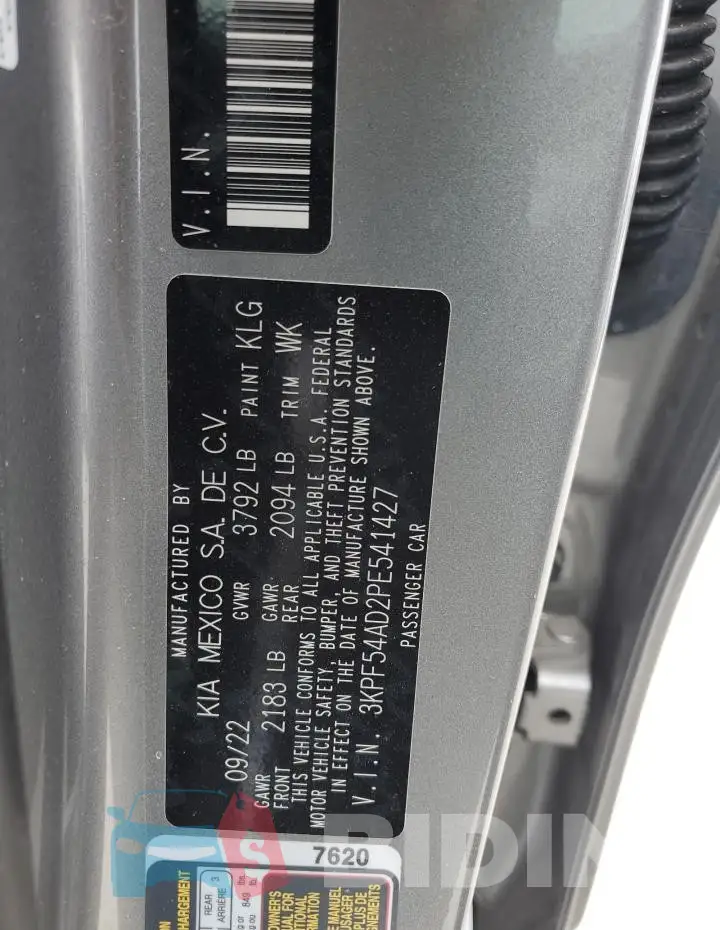 3KPF54AD2PE541427 Photo# 12
