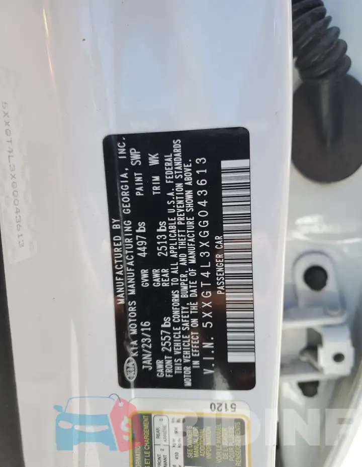 5XXGT4L3XGG043613 Photo# 12