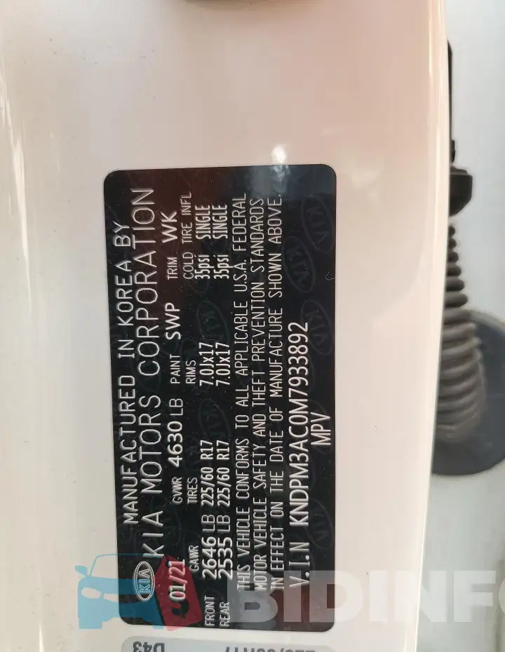 KNDPM3AC0M7933892 Photo# 13