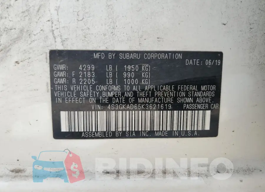 4S3GKAD65K3621619 Photo# 12