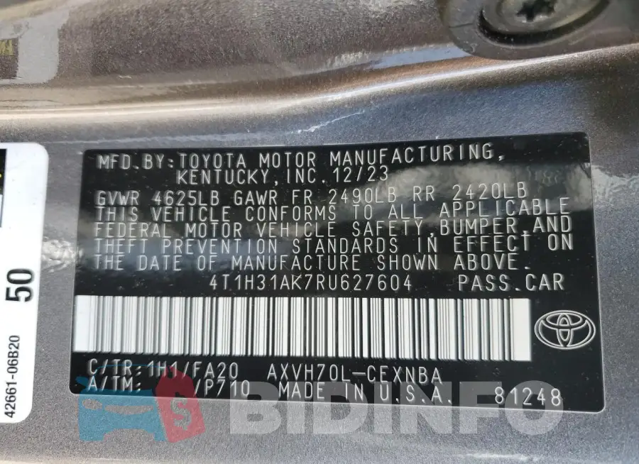 4T1H31AK7RU627604 Photo# 12