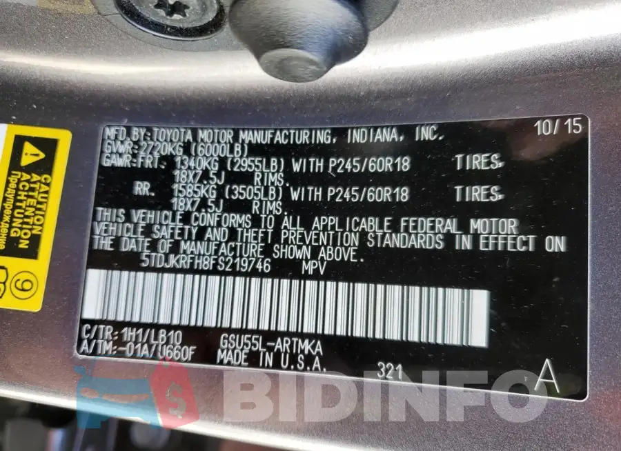 5TDJKRFH8FS219746 Photo# 13