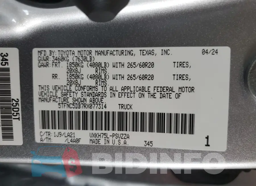5TFNC5DB7RX077314 Photo# 12