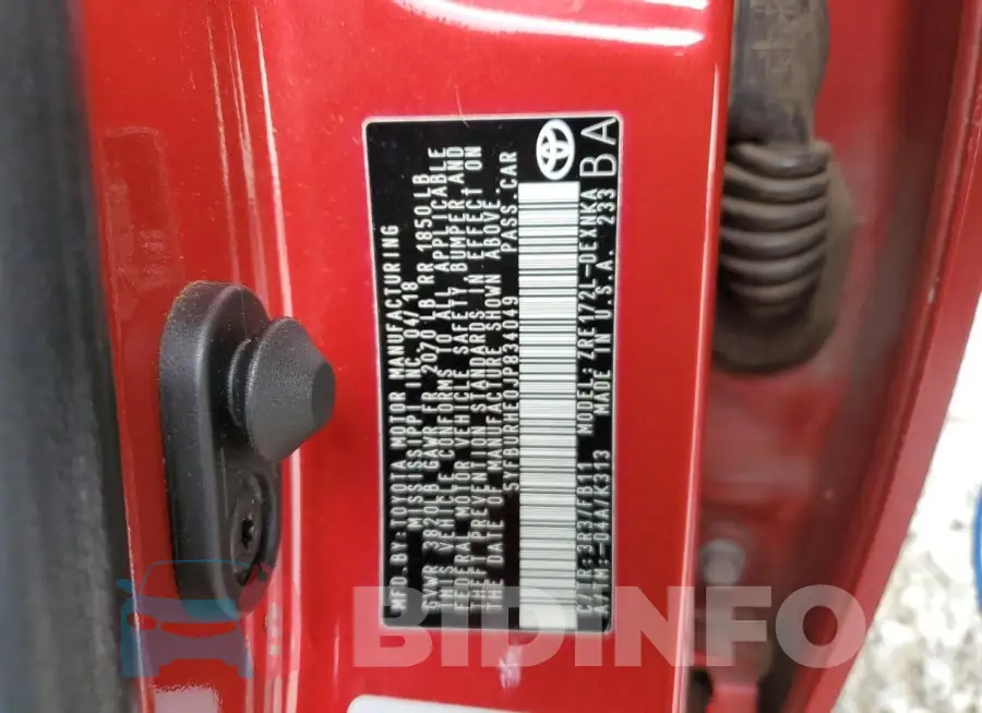 5YFBURHE0JP834049 Photo# 12