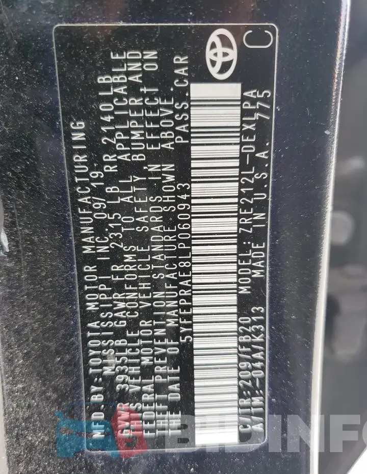 5YFEPRAE8LP060943 Photo# 12