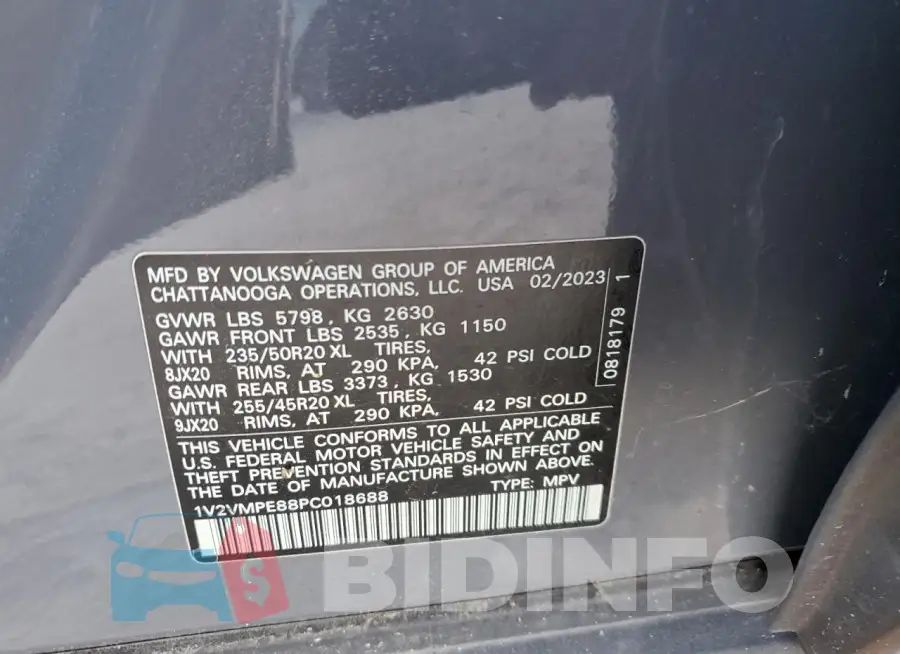 1V2VMPE88PC018688 Photo# 13