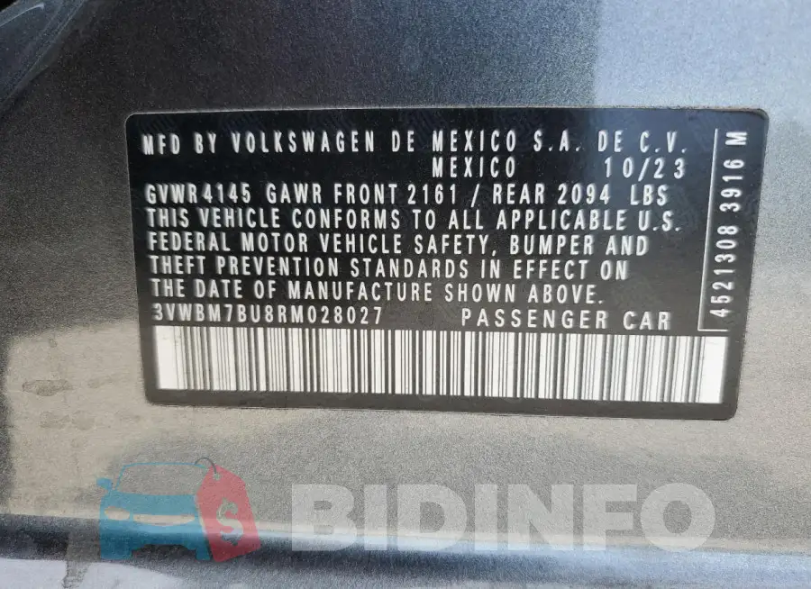 3VWBM7BU8RM028027 Photo# 13