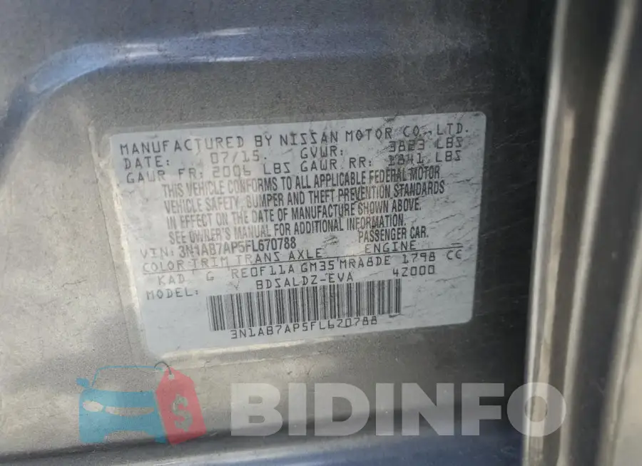 3N1AB7AP5FL670788 Photo# 12