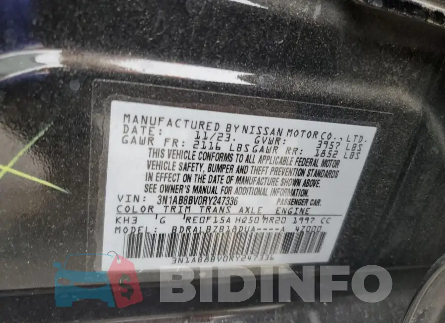 3N1AB8BV0RY247336 Photo# 13