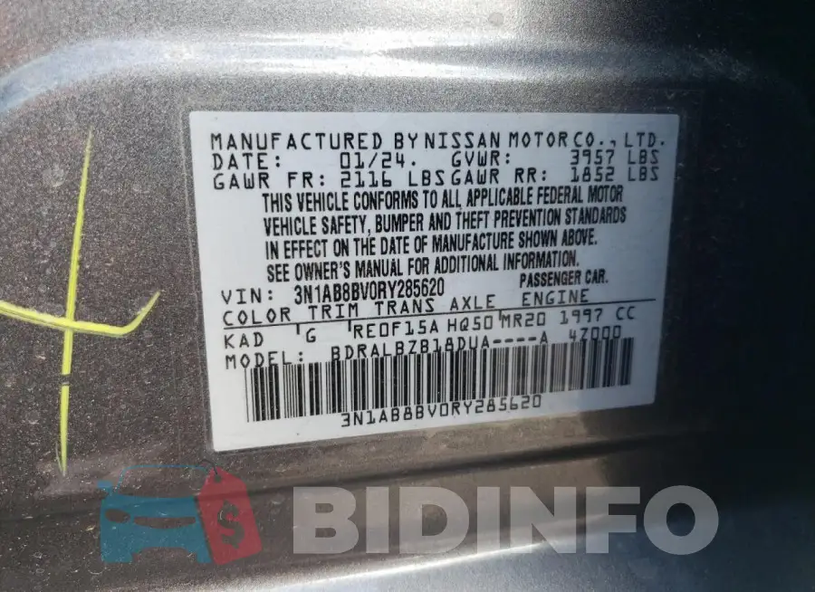 3N1AB8BV0RY285620 Photo# 13