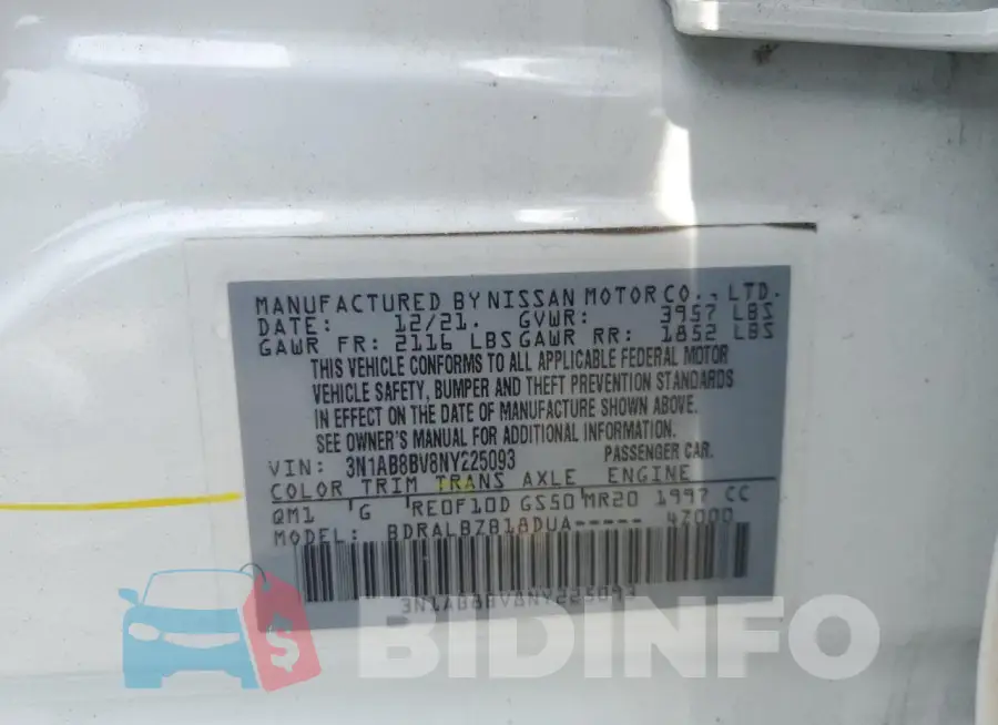3N1AB8BV8NY225093 Photo# 12