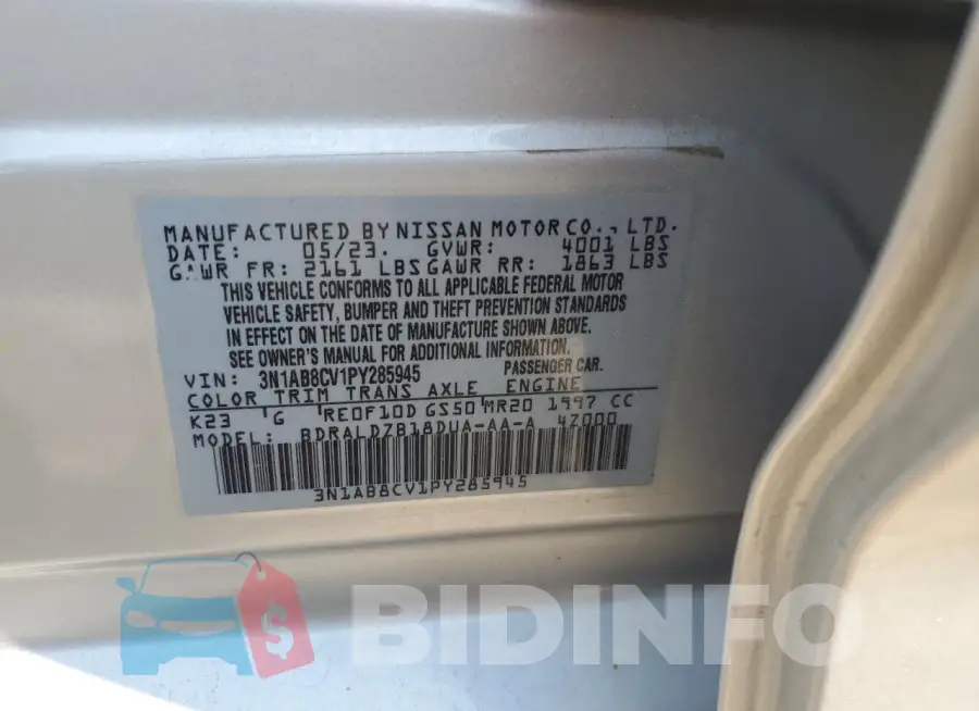 3N1AB8CV1PY285945 Photo# 12