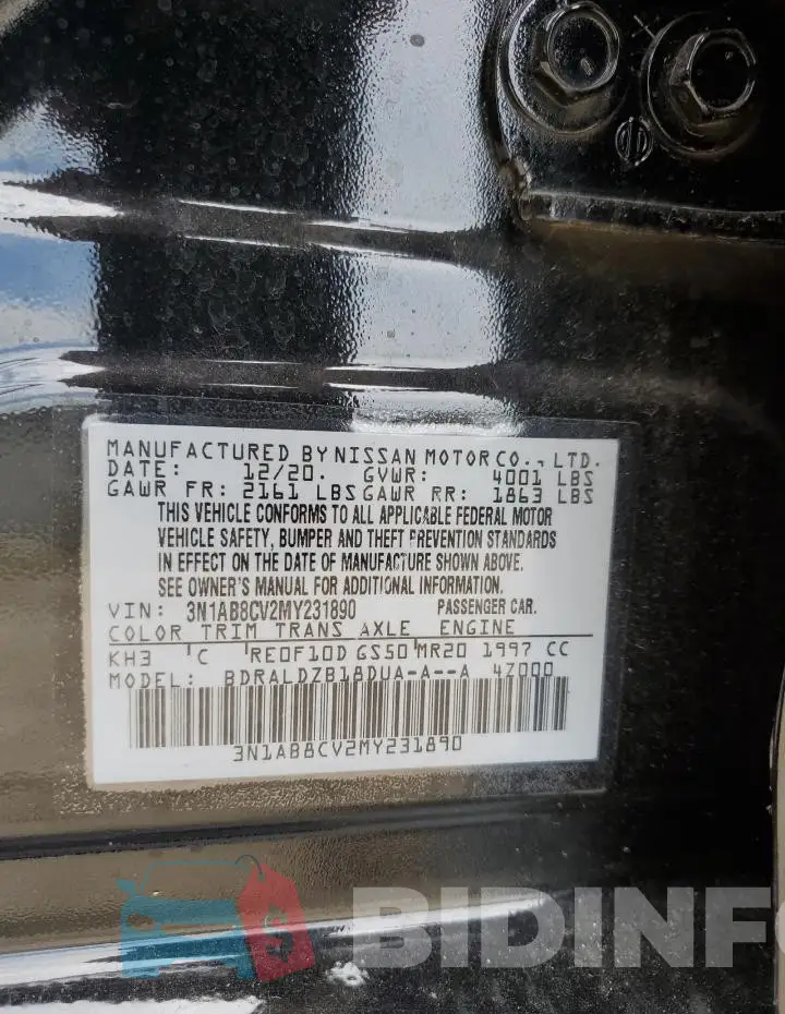 3N1AB8CV2MY231890 Photo# 12