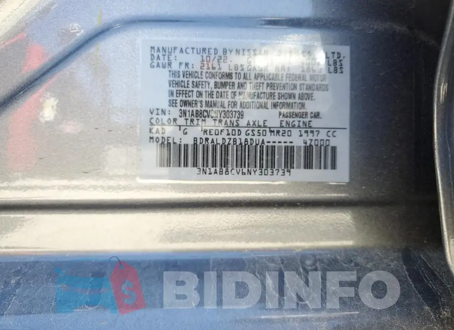 3N1AB8CV6NY303739 Photo# 12