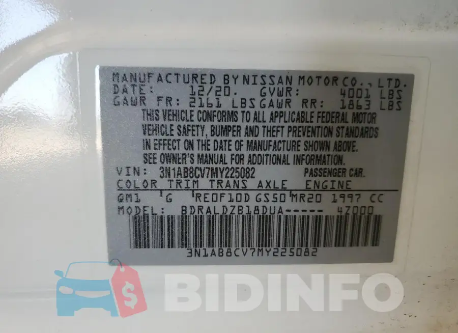 3N1AB8CV7MY225082 Photo# 12