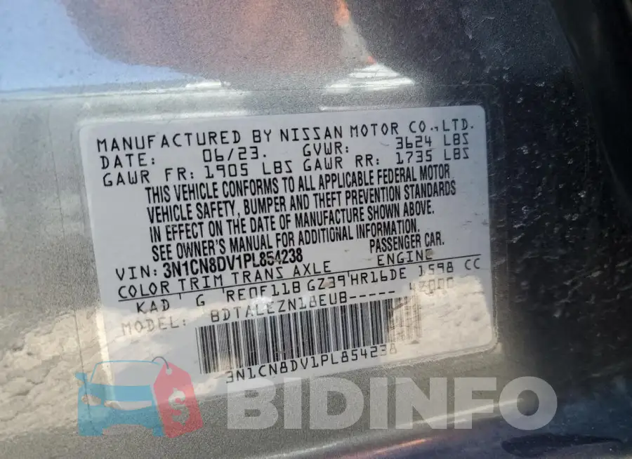 3N1CN8DV1PL854238 Photo# 12