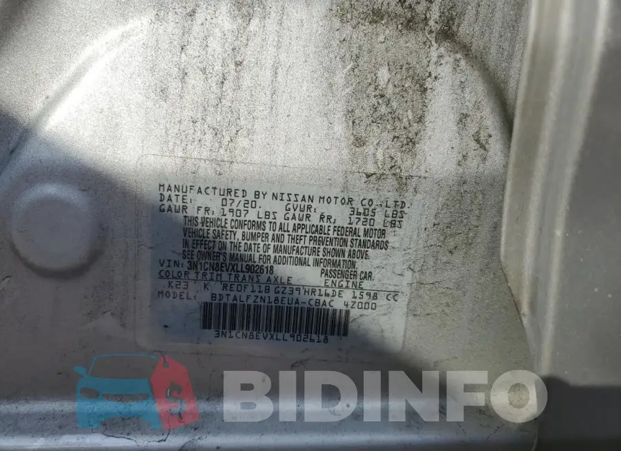 3N1CN8EVXLL902618 Photo# 12