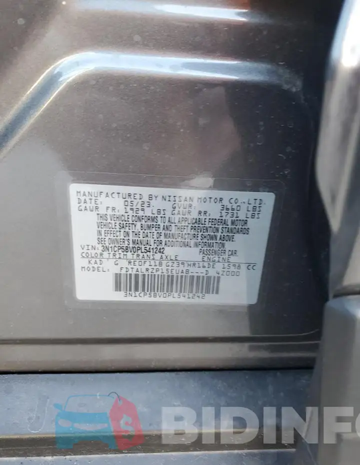 3N1CP5BV0PL541242 Photo# 13