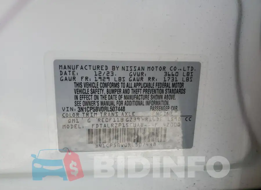3N1CP5BV0RL507448 Photo# 13