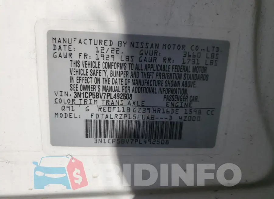 3N1CP5BV7PL492508 Photo# 14