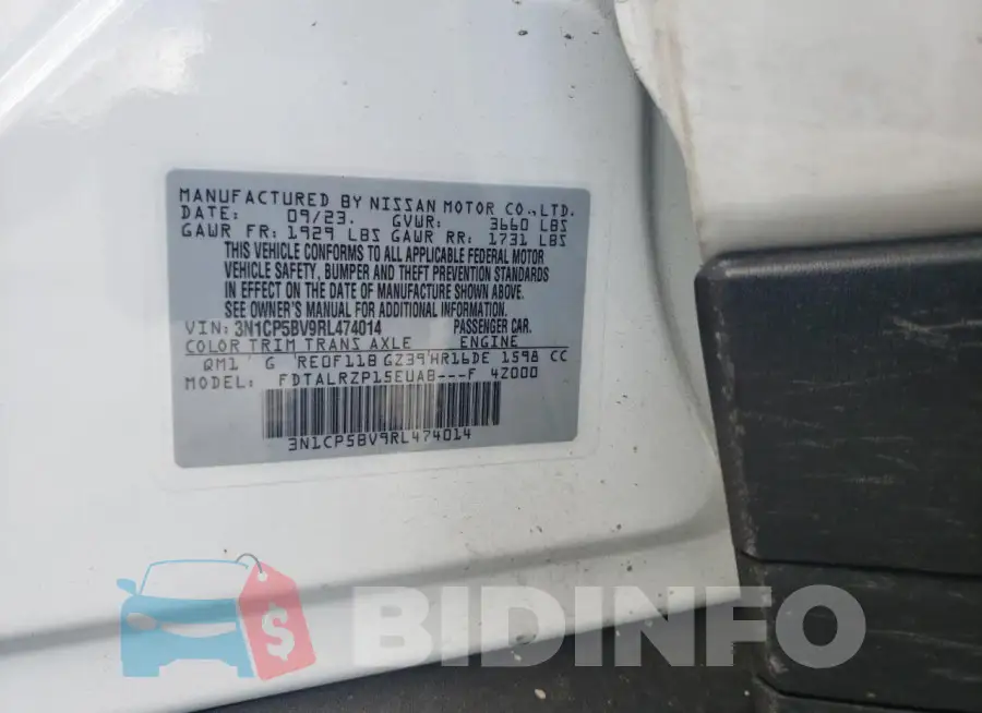 3N1CP5BV9RL474014 Photo# 13