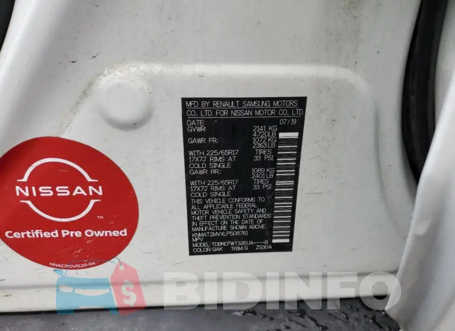 KNMAT2MVXLP508761 Photo# 14