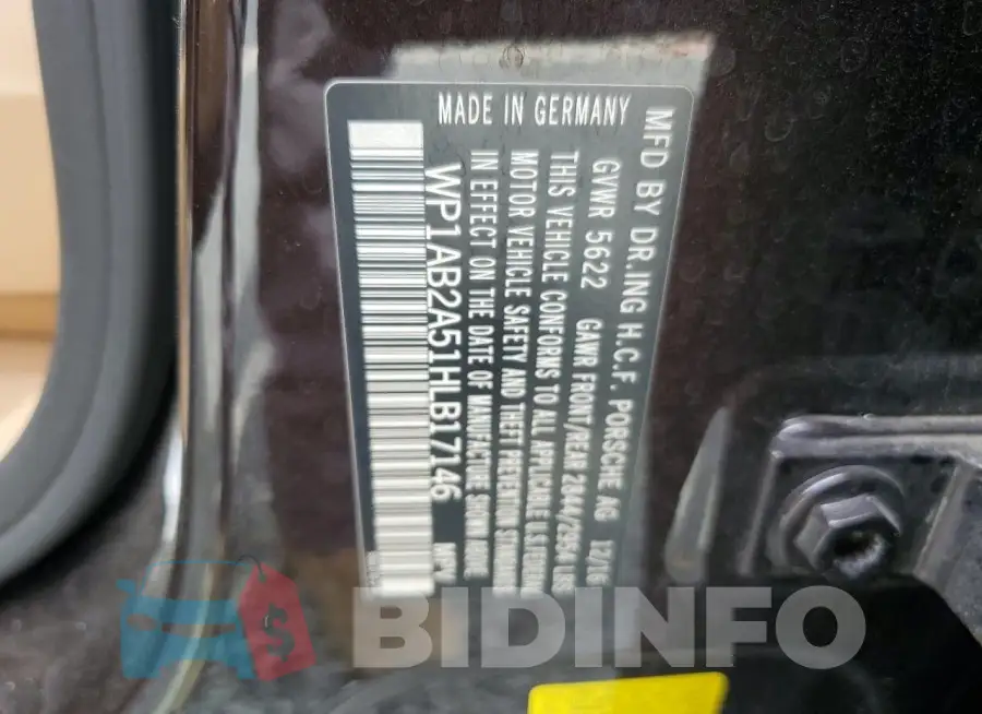 WP1AB2A51HLB17146 Photo# 14