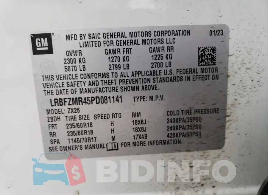 LRBFZMR45PD081141 Photo# 12