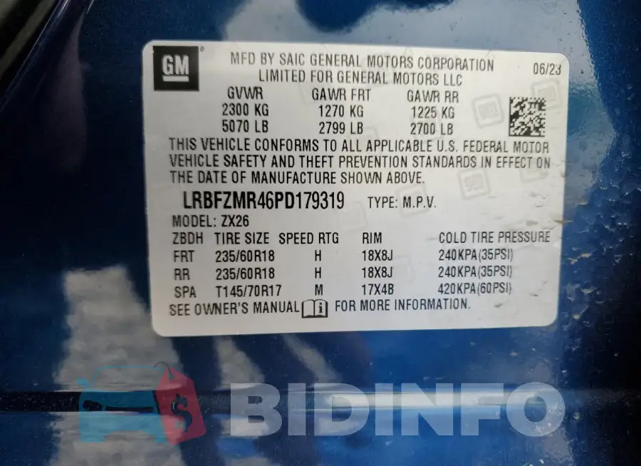 LRBFZMR46PD179319 Photo# 13