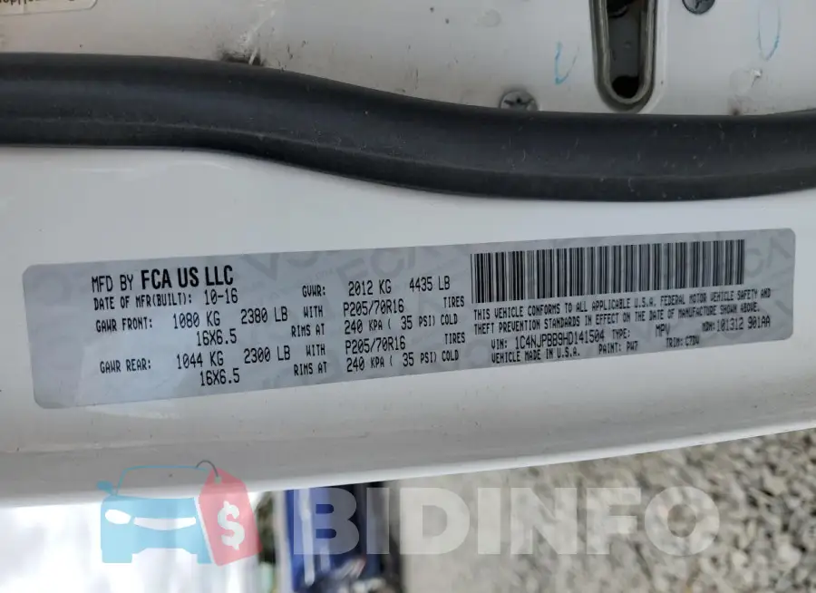 1C4NJPBB9HD141504 Photo# 11