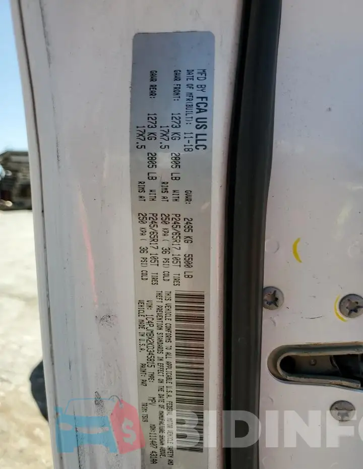1C4PJMBX2KD345815 Photo# 13