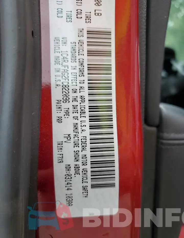 1C4RJFAG2FC822096 Photo# 12