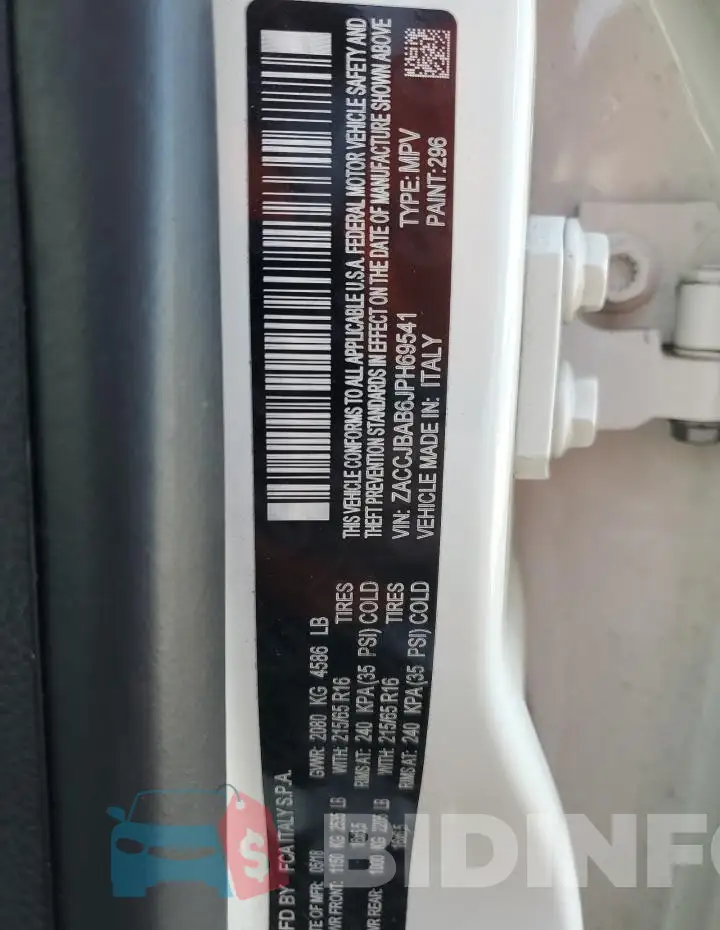 ZACCJBAB6JPH69541 Photo# 13