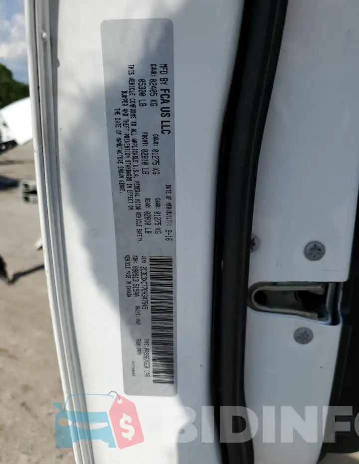 2C3CDXCT7GH347545 Photo# 13