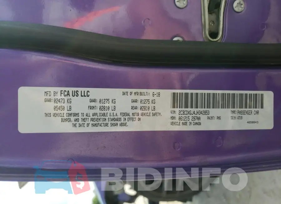 2C3CDXGJ4JH342853 Photo# 13
