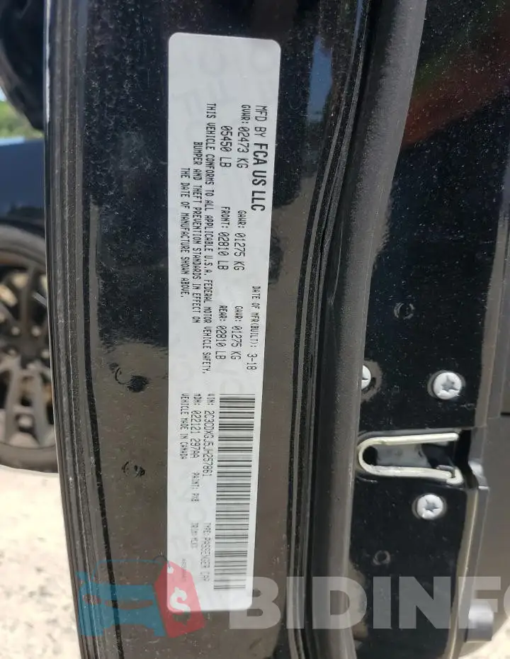 2C3CDXGJ5JH257861 Photo# 12