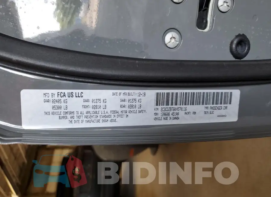 2C3CDZBT6KH570116 Photo# 12