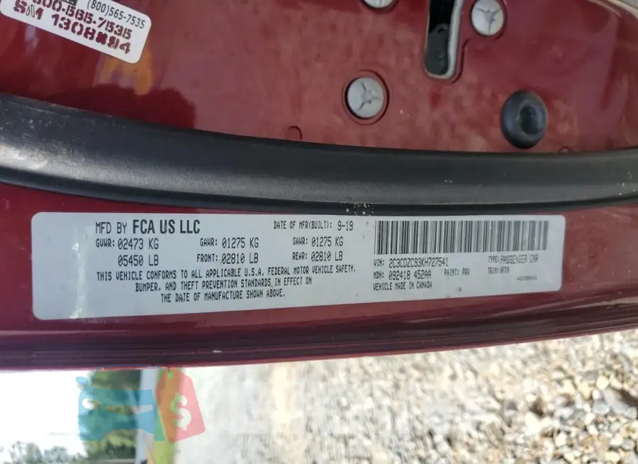 2C3CDZC93KH727541 Photo# 12